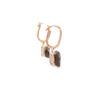 Aretes en oro de 14K con diamantes de 0.07 ct, diseño clásico