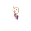 Aretes femeninos en oro de 14K con diamantes de 0.07 ct, estilo refinado