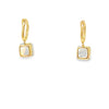 Aretes de oro amarillo de 14K con diamantes de 0.07 ct, elegancia sutil