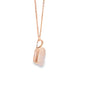 Dije de oro de 14K con diamante de 0.02 ct y piedra PQP, estilo vibrante