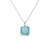 Dije en oro blanco de 14K con diamante de 0.02 ct, estilo vibrante