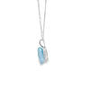 Dije en oro blanco de 14K con diamante de 0.02 ct, estilo vibrante