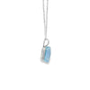 Dije en oro blanco de 14K con diamante de 0.02 ct, estilo vibrante