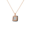 Dije en oro de 14K con diamante de 0.02 ct, estilo clásico