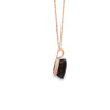 Dije en oro de 14K con diamante de 0.02 ct, estilo clásico