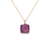 Dije en oro de 14K con diamante de 0.02 ct, diseño moderno