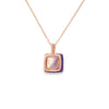 Dije en oro de 14K con diamante de 0.02 ct, diseño moderno
