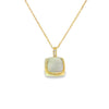 Dije con cadena en oro amarillo de 14K con diamante de 0.02 ct, estilo delicado