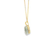 Dije con cadena en oro amarillo de 14K con diamante de 0.02 ct, estilo delicado