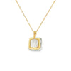 Dije con cadena en oro amarillo de 14K con diamante de 0.02 ct, estilo delicado