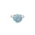 Anillo de oro blanco de 14K para dama con diamante de 0.07 ct, estilo moderno