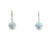 Aretes de oro blanco de 14K con diamantes de 0.07 ct, diseño delicado