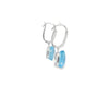 Aretes de oro blanco de 14K con diamantes de 0.07 ct, diseño delicado