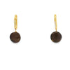 Aretes en oro amarillo de 14K con diamantes de 0.07 ct, diseño refinado