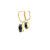 Aretes en oro amarillo de 14K con diamantes de 0.07 ct, diseño refinado