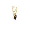 Aretes en oro amarillo de 14K con diamantes de 0.07 ct, diseño refinado