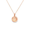 Dije en oro de 14K con diamante de 0.02 ct, diseño delicado