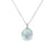 Dije en oro blanco de 14K con diamante de 0.02 ct, estilo delicado