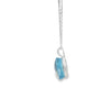 Dije en oro blanco de 14K con diamante de 0.02 ct, estilo delicado