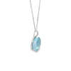 Dije en oro blanco de 14K con diamante de 0.02 ct, estilo delicado