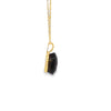 Dije en oro amarillo de 14K con diamante de 0.02 ct, diseño refinado