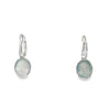 Aretes en oro blanco de 14K con diamantes de 0.10 ct, estilo sofisticado