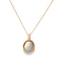Dije en oro de 14K con diamante de 0.03 ct, elegancia discreta