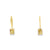 Aretes en oro amarillo de 14K con diamantes de 0.04 ct, luz discreta