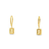 Aretes en oro amarillo de 14K con diamantes de 0.04 ct, luz discreta