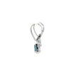 Aretes en oro blanco de 14K con diamantes de 0.04 ct, estilo moderno