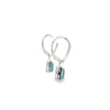 Aretes en oro blanco de 14K con diamantes de 0.04 ct, estilo moderno
