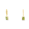 Aretes femeninos en oro amarillo de 14K con diamantes de 0.04 ct, estilo clásico