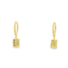 Aretes femeninos en oro amarillo de 14K con diamantes de 0.04 ct, estilo clásico