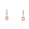 Aretes de oro de 14K con diamantes de 0.04 ct, estilo delicado