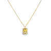 Dije de oro amarillo de 14K con diamante de 0.02 ct, elegancia sutil