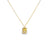 Dije de oro amarillo de 14K con diamante de 0.02 ct, elegancia sutil