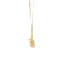 Dije de oro amarillo de 14K con diamante de 0.02 ct, elegancia sutil