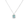 Dije de oro blanco de 14K con diamante de 0.02 ct, elegancia sutil
