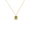 Dije con cadena en oro amarillo de 14K con diamante de 0.02 ct, estilo clásico