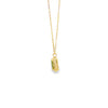 Dije con cadena en oro amarillo de 14K con diamante de 0.02 ct, estilo clásico