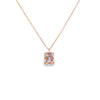 Dije en oro de 14K con diamante de 0.02 ct, estilo refinado