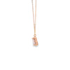 Dije en oro de 14K con diamante de 0.02 ct, estilo refinado