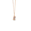 Dije en oro de 14K con diamante de 0.02 ct, estilo refinado