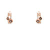 Aretes de oro de 14K con diamante de 0.13 ct y cuarzo ahumado, estilo místico
