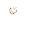 Aretes de oro de 14K con diamante de 0.13 ct y cuarzo ahumado, estilo místico