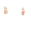 Aretes de oro de 14K con diamante de 0.13 ct y cuarzo ahumado, estilo místico