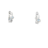 Aretes de oro blanco de 14K con diamante de 0.13 ct y piedra azul de 0.90 ct, diseño encantador