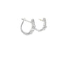 Aretes de oro blanco de 14K con diamante de 0.13 ct y piedra azul de 0.90 ct, diseño encantador