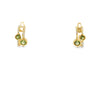 Aretes femeninos en oro amarillo de 14K con diamantes de 0.13 ct, brillo elegante
