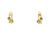 Aretes femeninos en oro amarillo de 14K con diamantes de 0.13 ct, brillo elegante